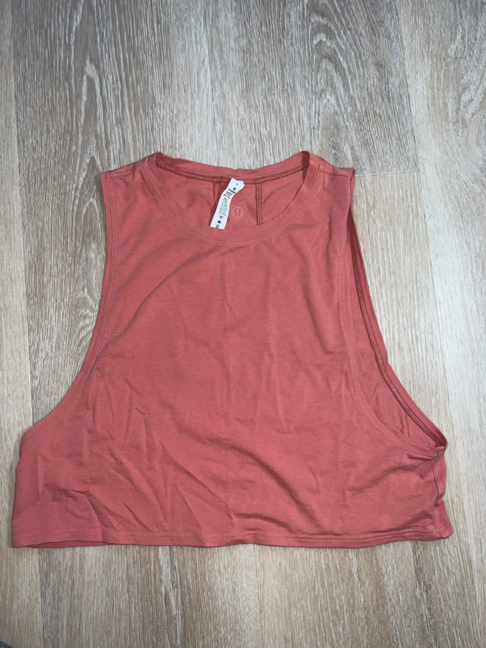 lululemon athletica Cropped Muscle Tank — Burnt Orange